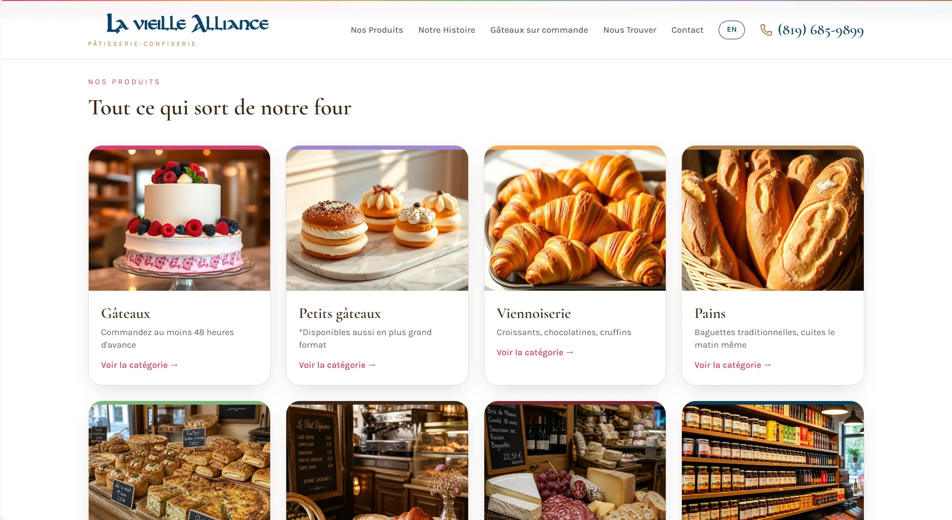 Preview of La Vieille Alliance's website, designed by NorthAssistant