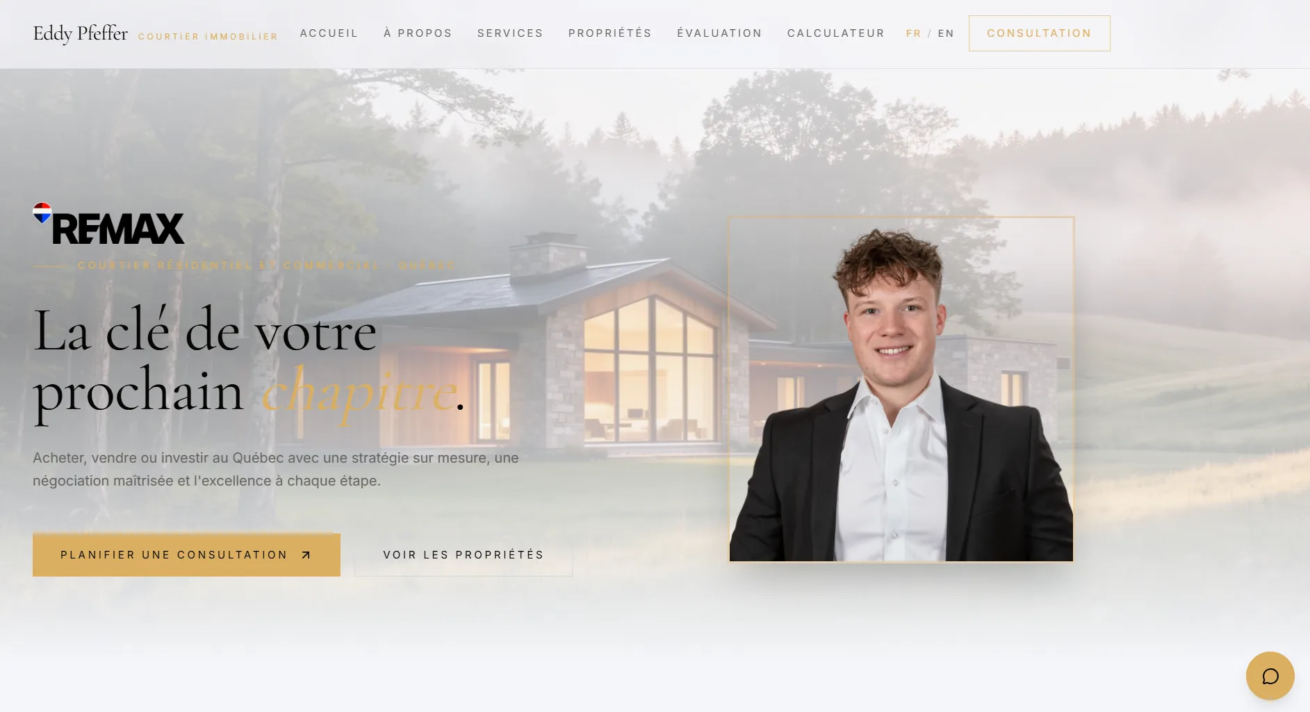 Preview of Eddy Pfeffer's website, designed by NorthAssistant
