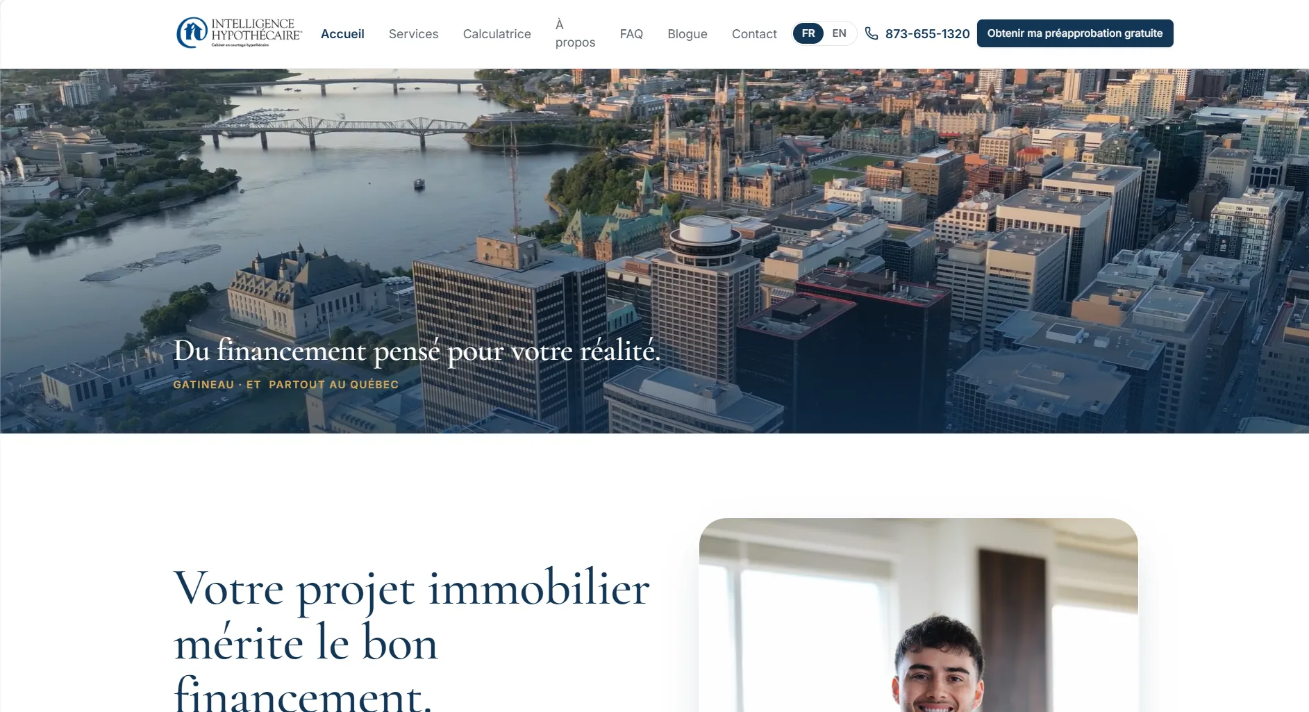 Preview of Simon Powell's website, designed by NorthAssistant